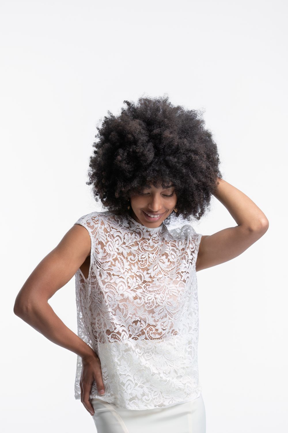 ‘’Diane’’ Top en Dentelle blanc cassé