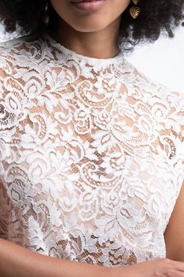 ‘’Diane’’ Top en Dentelle blanc cassé