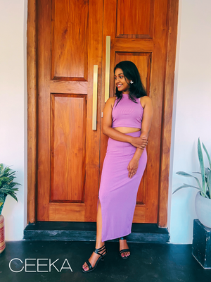 Ribbed Two Piece Kit - Crop Top &amp; Skirt