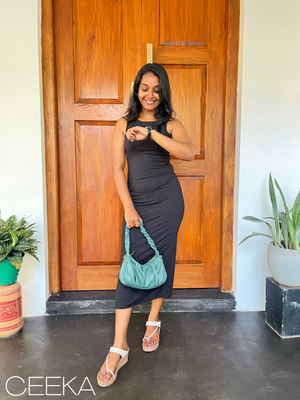 Ribbed Midi Dress - Bodycon