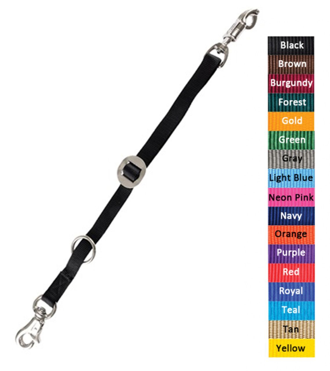Trailer Tie with Iron Bull Snaps Black