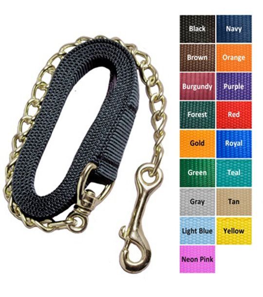Single Thick Lead Shank with 20" Brass Plated Chain