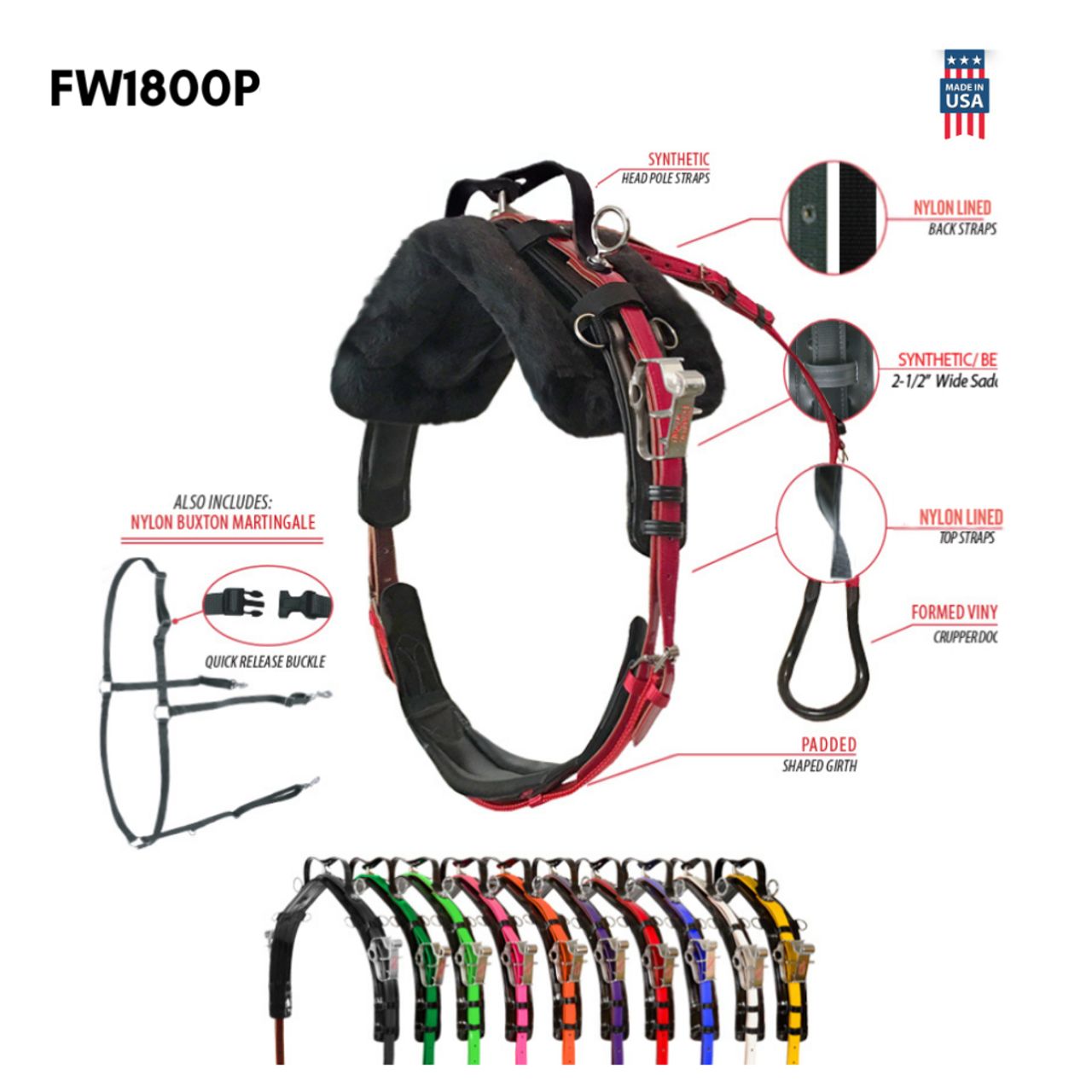 Feather-Weight® PONY Synthetic Standard Race Harness