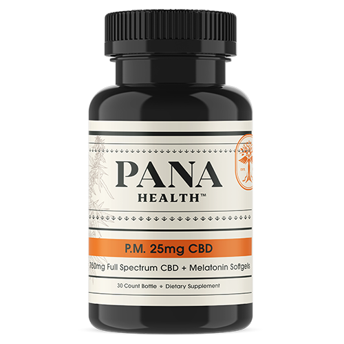 Pana Health P.M. 25mg CBD + Melatonin Softgels Pana Health P.M. 25mg CBD + Melatonin Softgels