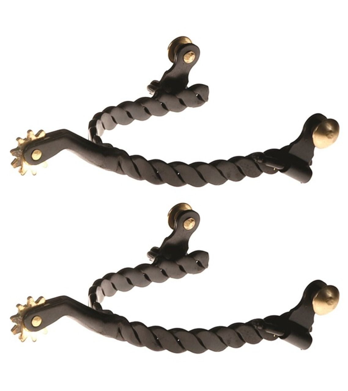 Black Steel Twisted Spurs