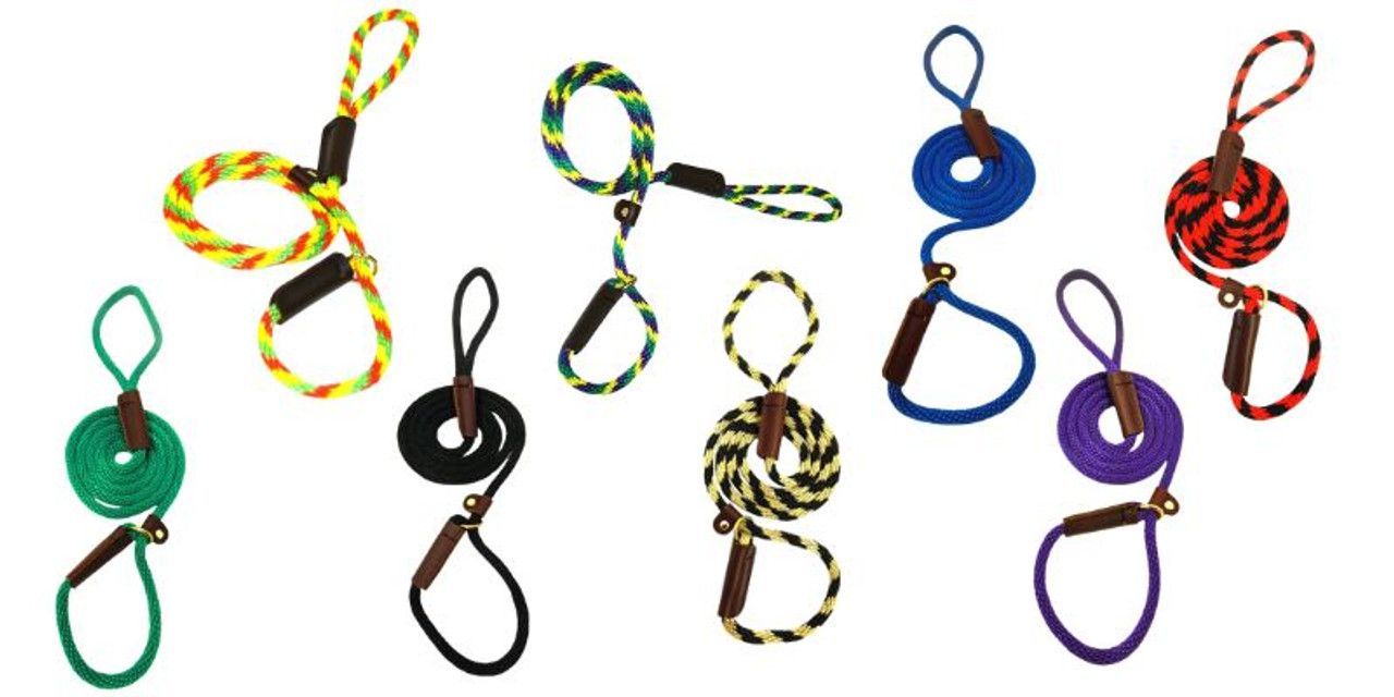 Lone Wolf Solid (Round) 3/8" Braided Rope Lead with Slip