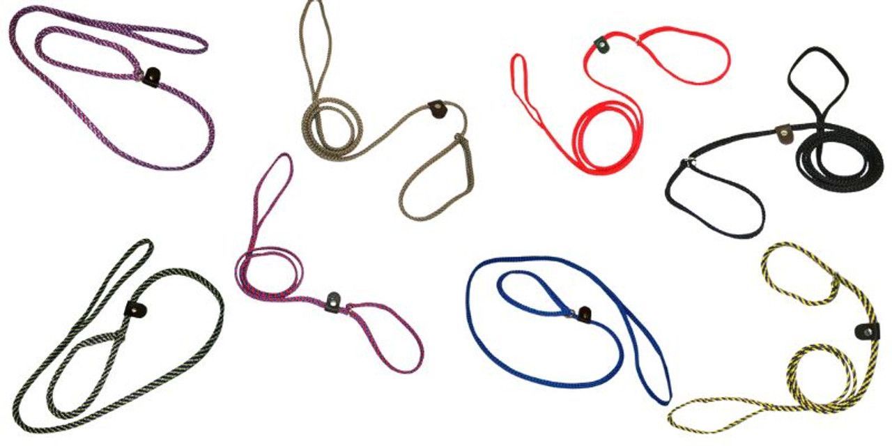 Lone Wolf Flat 1/4" Braided Rope Lead with Slip