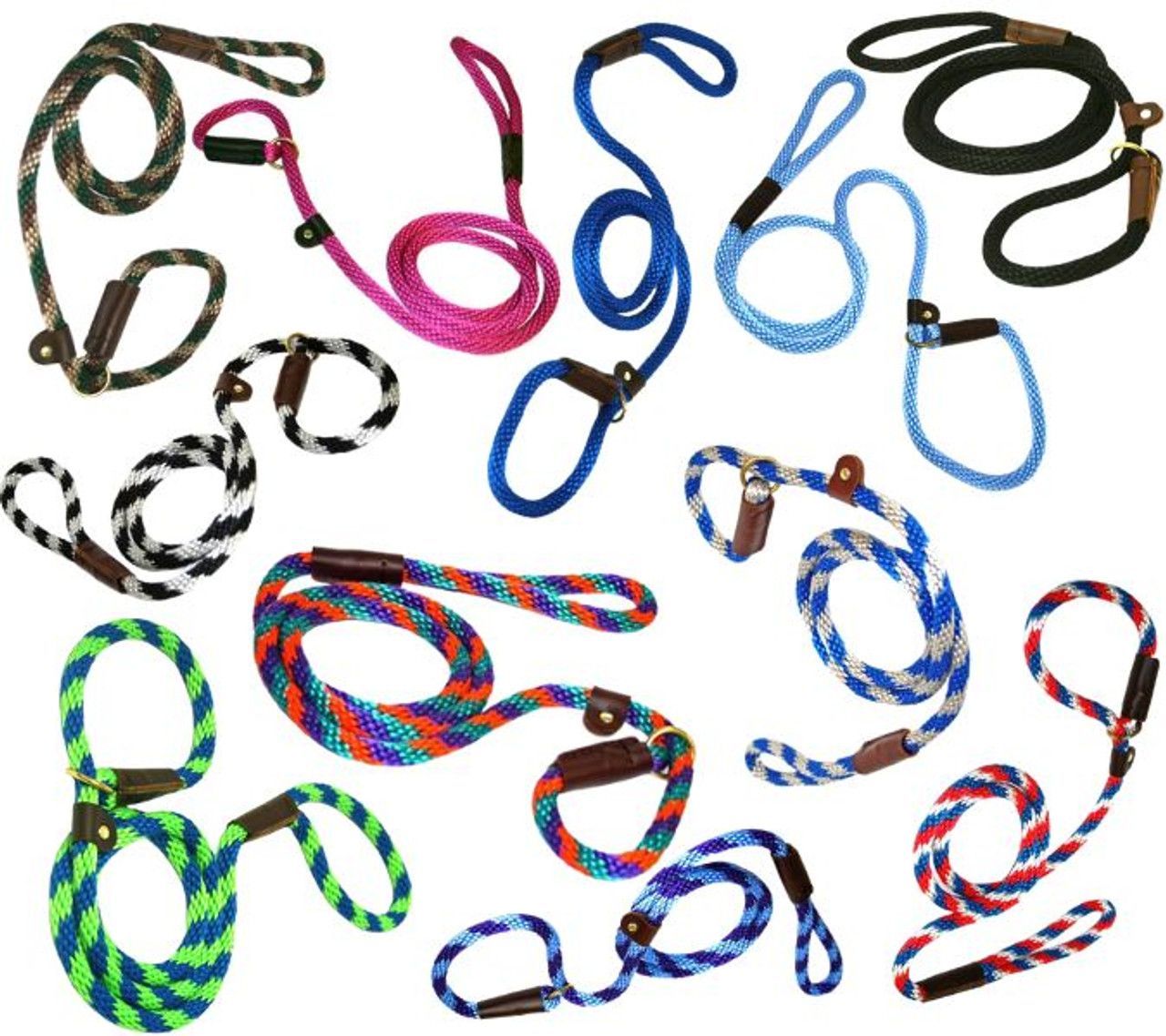 Lone Wolf Solid (Round) 1/2" Braided Rope Lead with Slip