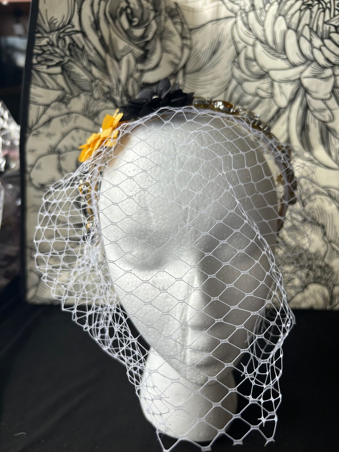 Yellow and Gold Gems with white cage