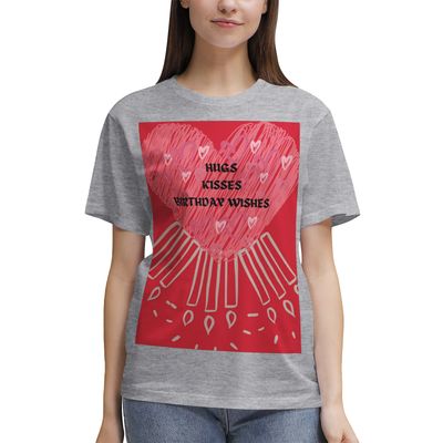 COTTON T-SHIRTS WITH CUTE BIRTHDAY CAPTIONS