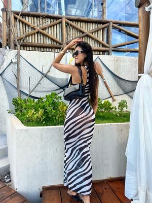 VESTIDO DE PLAYA ZEBRA