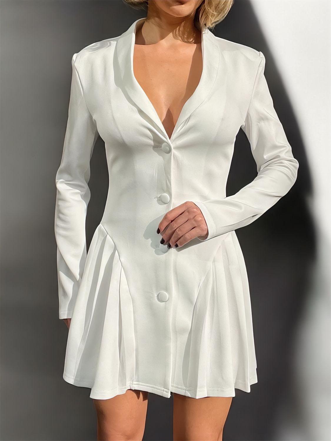 VESTIDO BLAZER PLISADO 2 COLORES