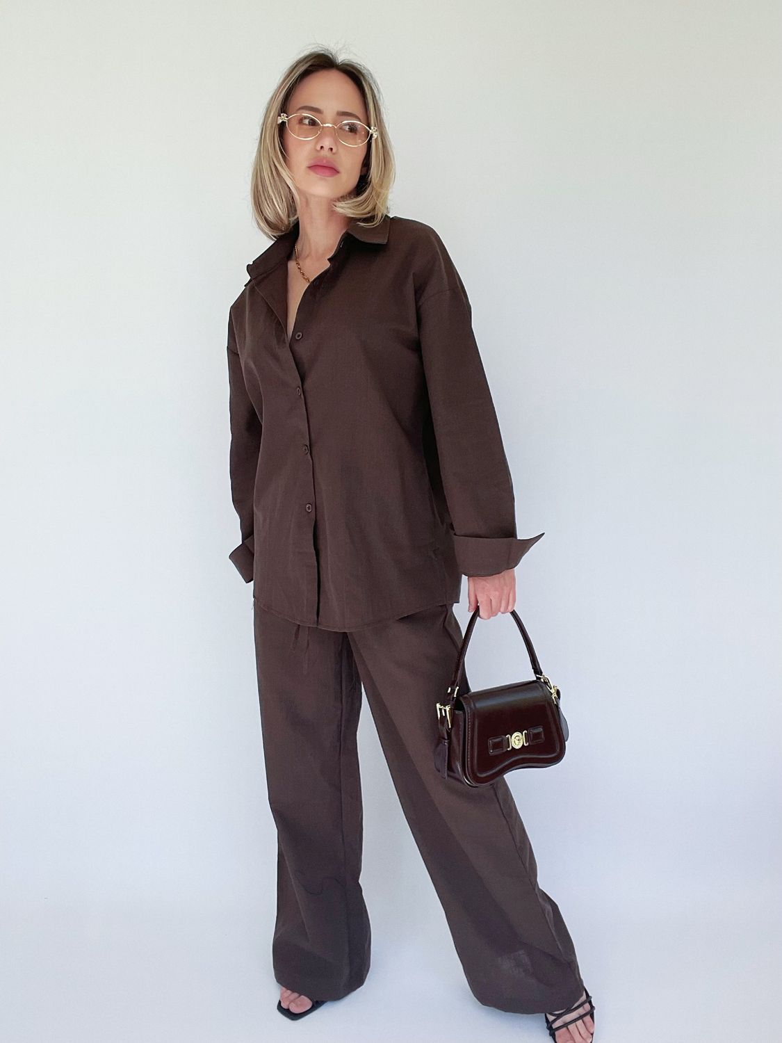 KIARA COTTON CHOCOLATE SUIT