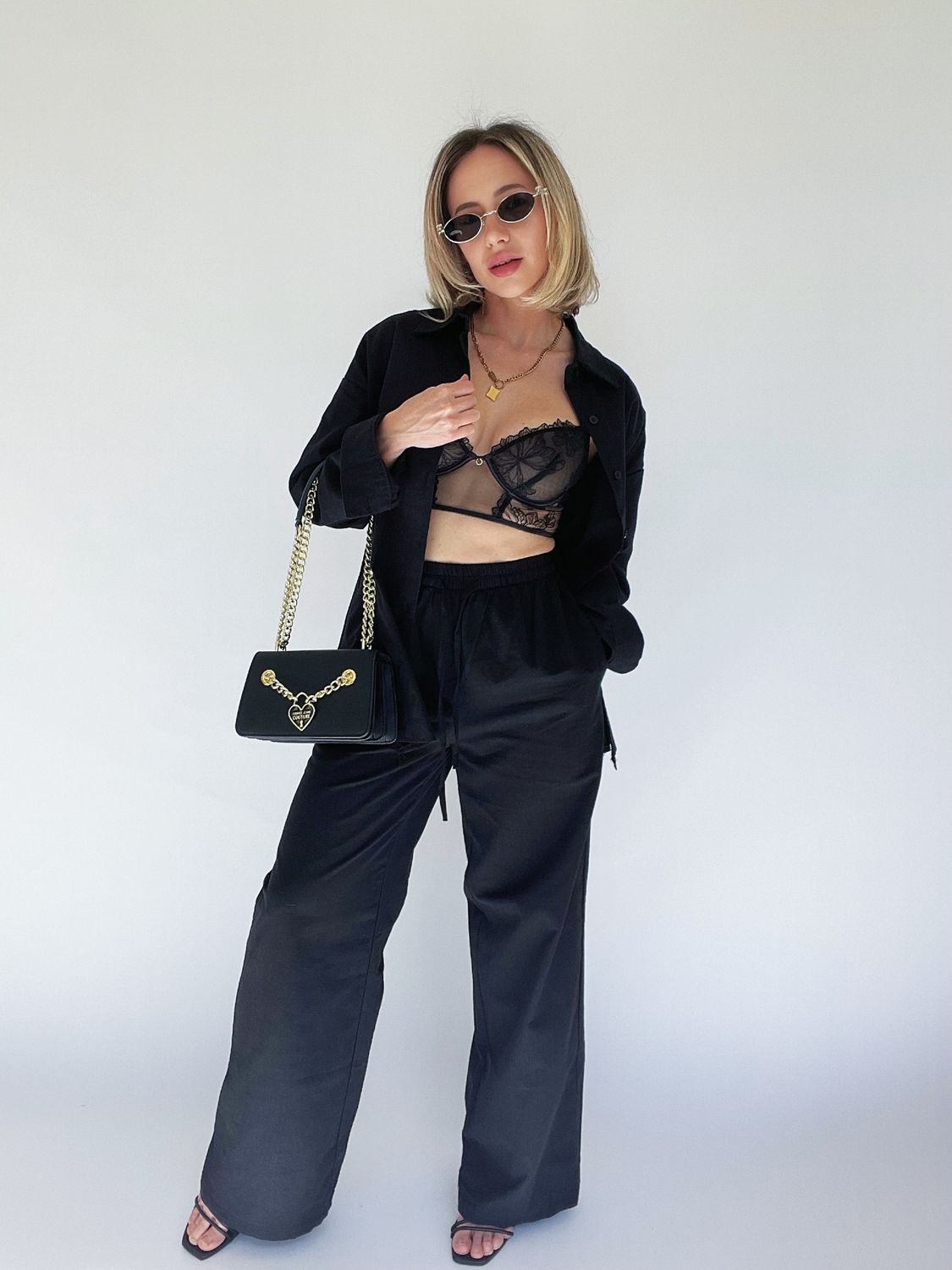 KIARA BLACK COTTON SUIT