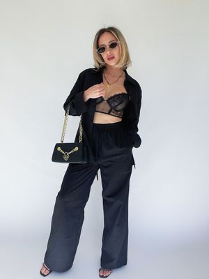 KIARA BLACK COTTON SUIT
