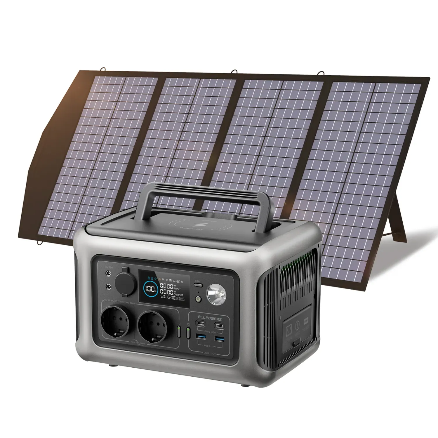 ALLPOWERS Solarpanel, and 600W Portable Power Station .