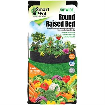 Smart Pot® Big Bag Raised Garden Bed - 100gal - Black - 50in Diam x 12in H