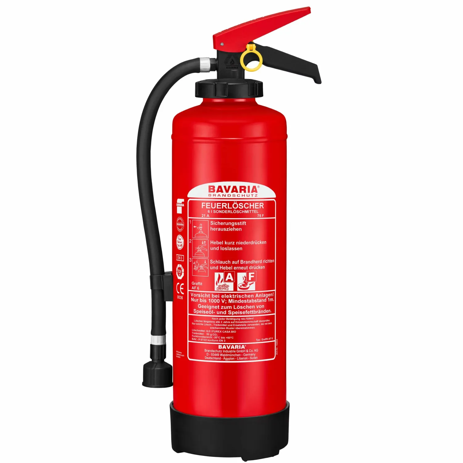 Fettbrand Feuerlöscher 6 Liter Fluorfrei