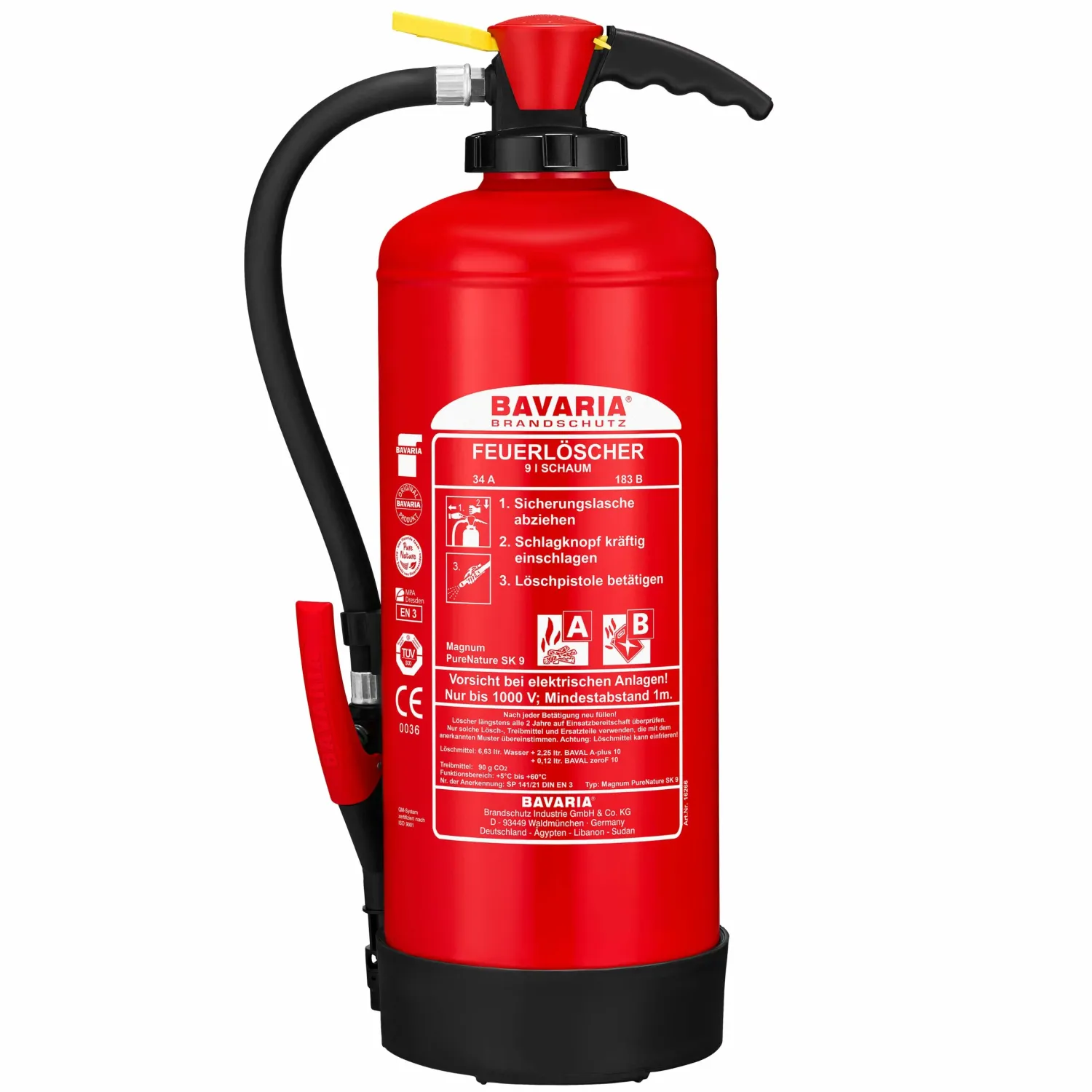 Schaum Feuerlöscher 9 Liter Fluorfrei Auflade