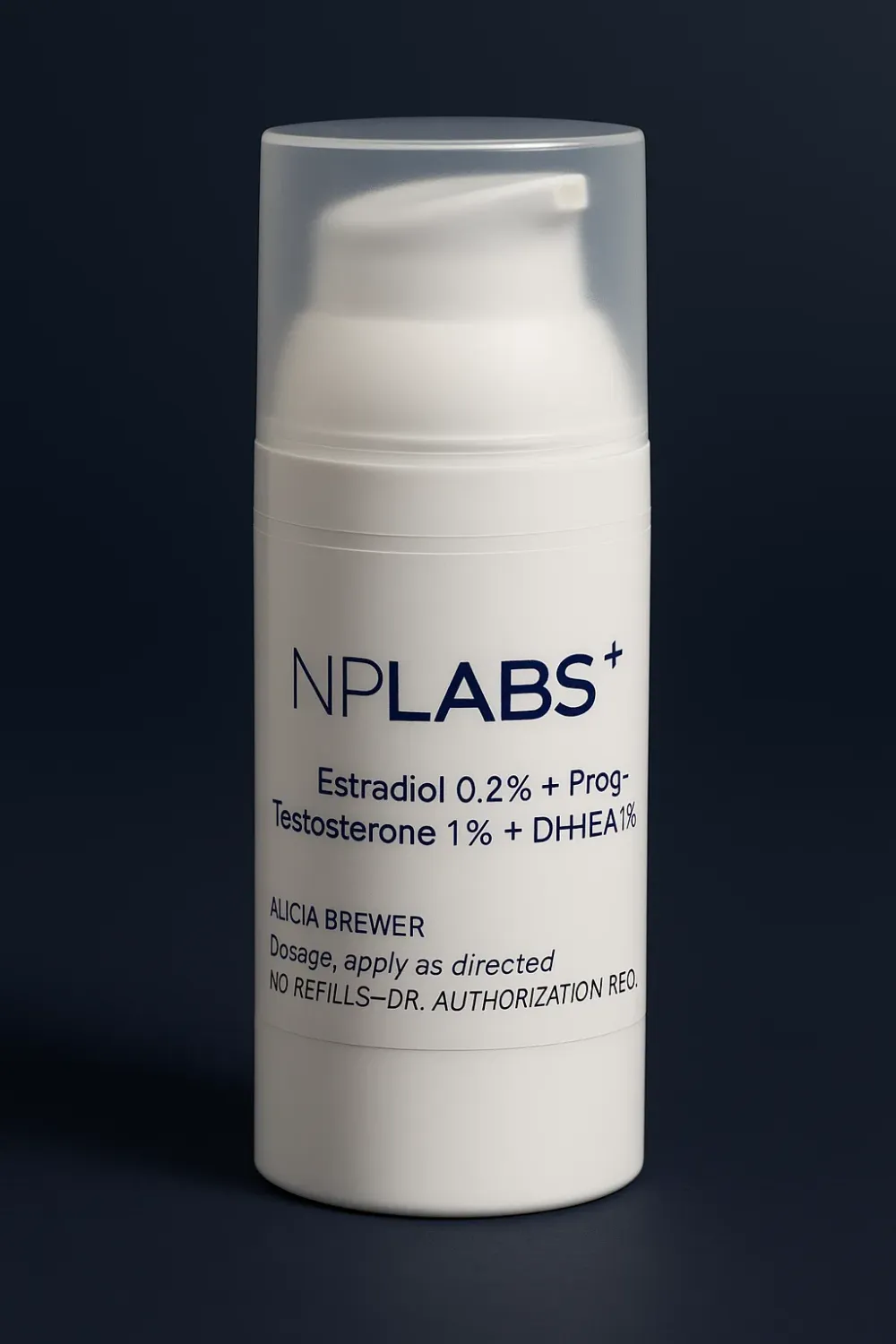 NpLabs Cream 50 ml: TESTOSTERONE 1% +  PROGESTERONE 2% + ESTRADIOL 0,2% + DHEA 1%