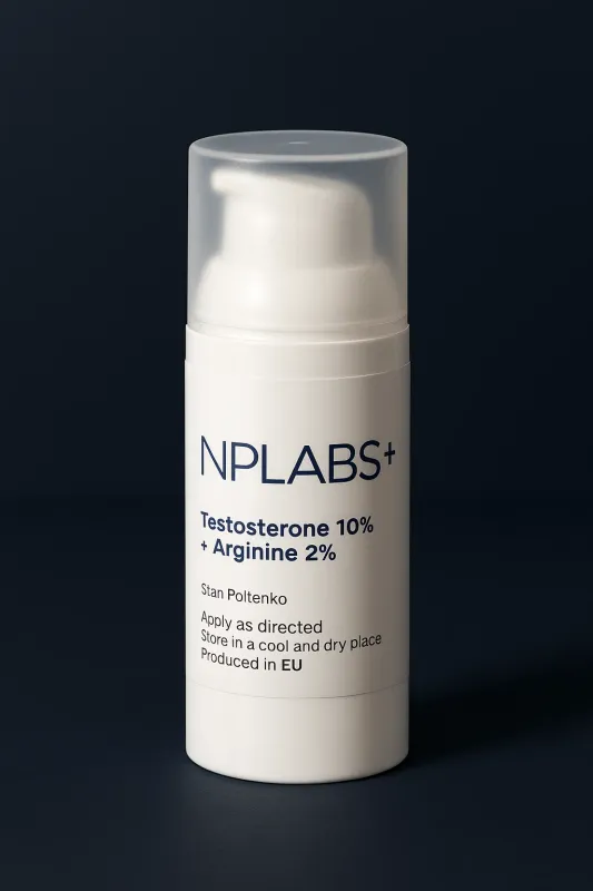 NpLabs Cream 50 ml: TESTOSTERONE 10% + ARGININE 2%