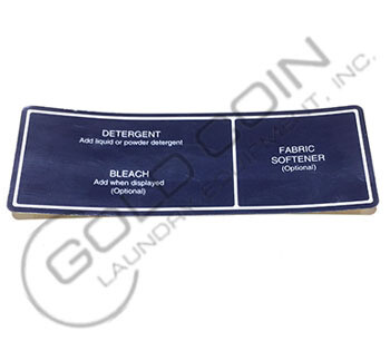 Dexter Laundry Parts 9412-112-001 Nameplate-18VCoin -  -  Laundry Owners Warehouse