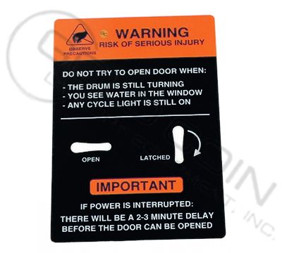 8502-757-001 Dexter Door Open Decal Black