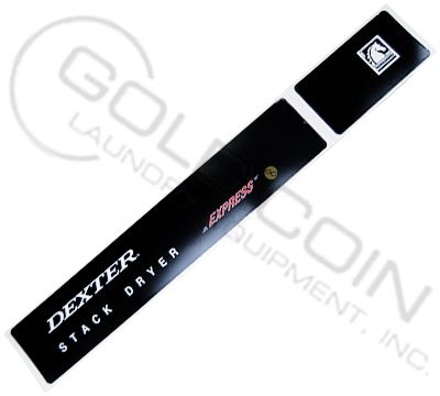 9412-167-001 Dexter DC Stack Dryer Nameplate Black