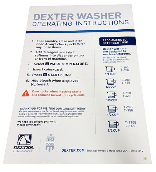 0995-136-011 Dexter Washer Instructions English/Chinese