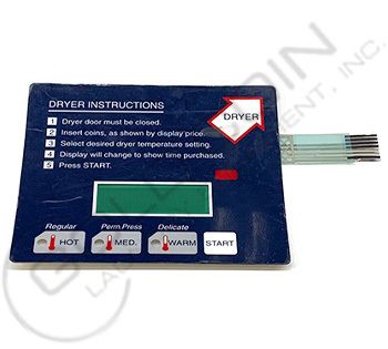 9801-076-001 Dexter Stack Washer-Dryer Keypad