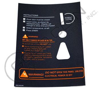 8502-640-004 Dexter Control Door Decal