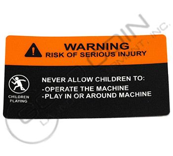 8502-741-001 Dexter Warning Decal Black