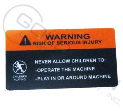 8502-759-002 Dexter Warning Decal Blue