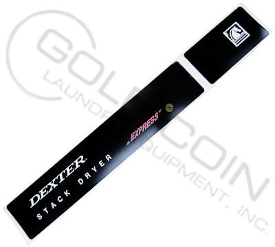 9412-167-001 Dexter DC Stack Dryer Nameplate Black