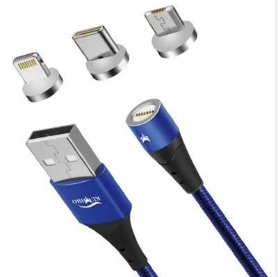 Kumiho K1 -  3-in-1 Magnetic 3A Charging Cable USB