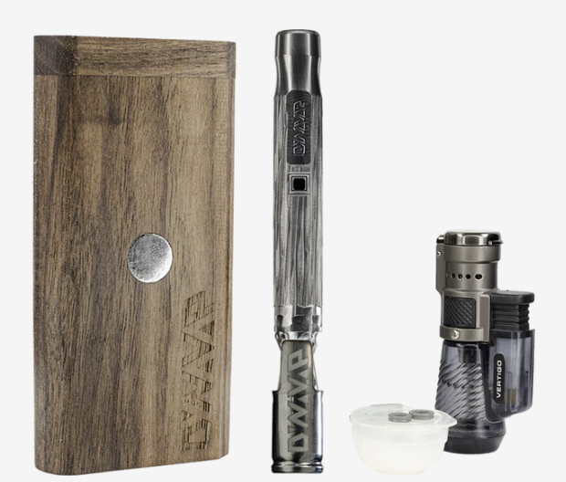 DYNAVAP &quot;M Plus&quot; Starter Pack, Wood type: Wooden Case - Walnut
