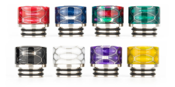 AS213s  S.S. + Resin 810 Drip Tip (Assorted colours)
