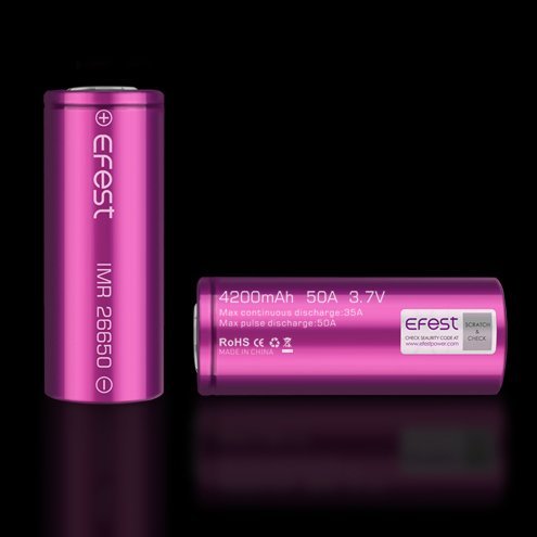 EFEST 26650 High Drain flat top Battery (4200mAh-35A)