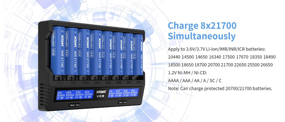 XTAR VC8 Gen 2 Battery Charger