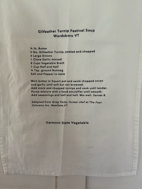 Tea Towel with Gilfeather Soup Recipe