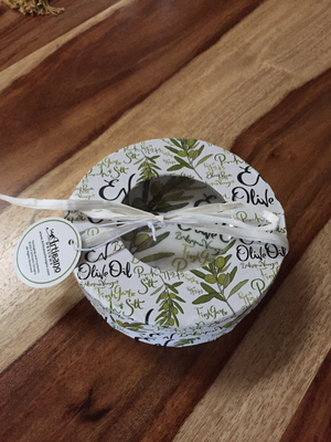 Olive Crush Olive Oil Dipping Dish pair in an adorable gift box