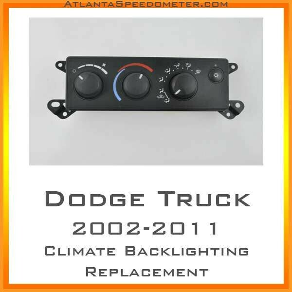 2002-2011 Dodge Truck &amp; SUV Climate Control Backlighting Replacement