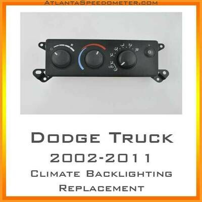 2002-2011 Dodge Truck &amp; SUV Climate Control Backlighting Replacement