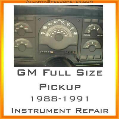 1988-1991 GM Full Size Pickup Cluster Repair Service