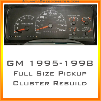 1995-1998 GM Full Size Pickup &amp; SUV  Cluster Repair Service
