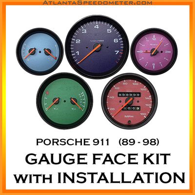 1989-1998 911 993 Generation Gauge Face Kit w/ Installation &amp; Speedometer Rebuild