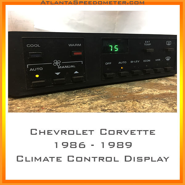 1986-1989 Chevrolet Corvette Climate Control Display Repair