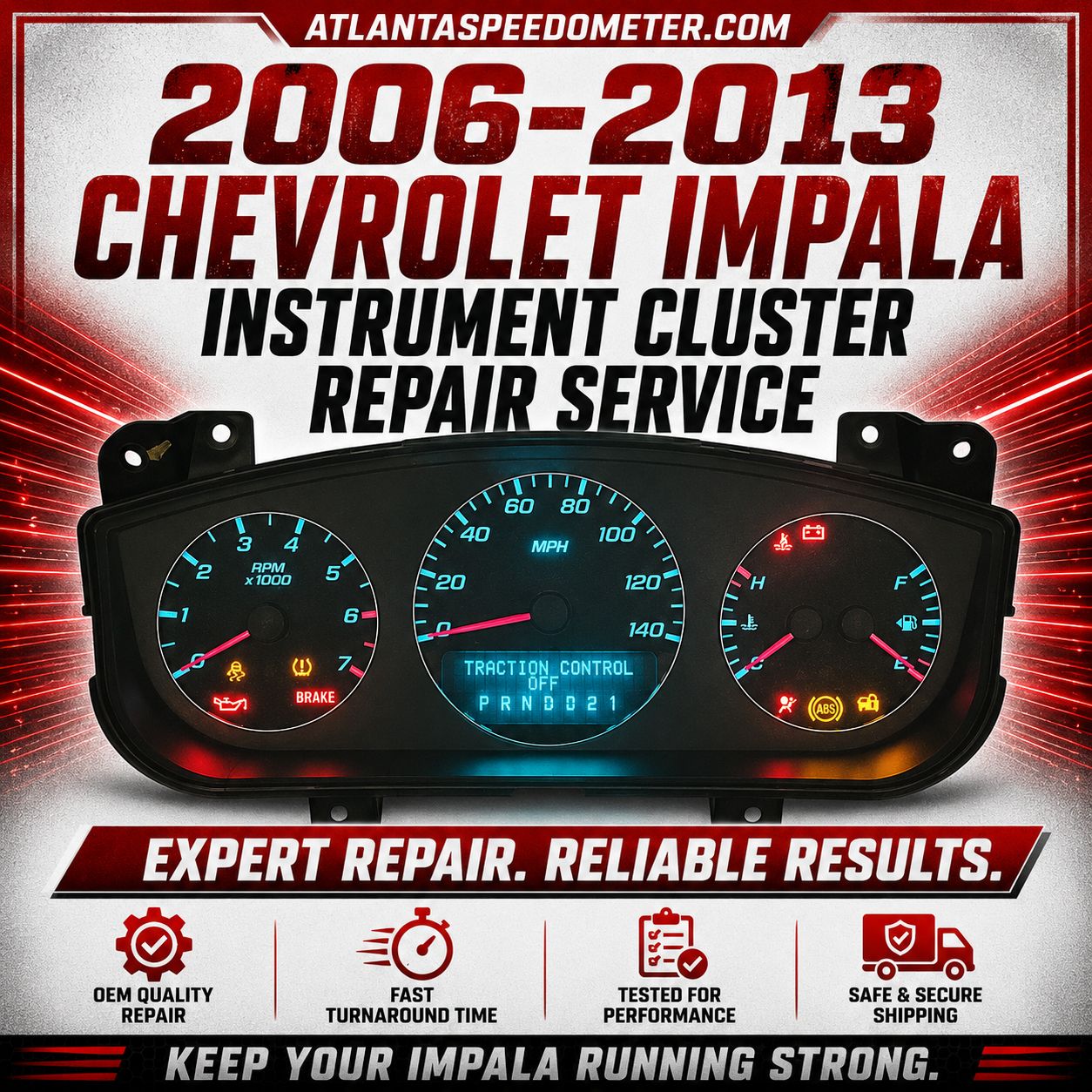 2006-2013 Chevrolet Impala Instrument Cluster Repair