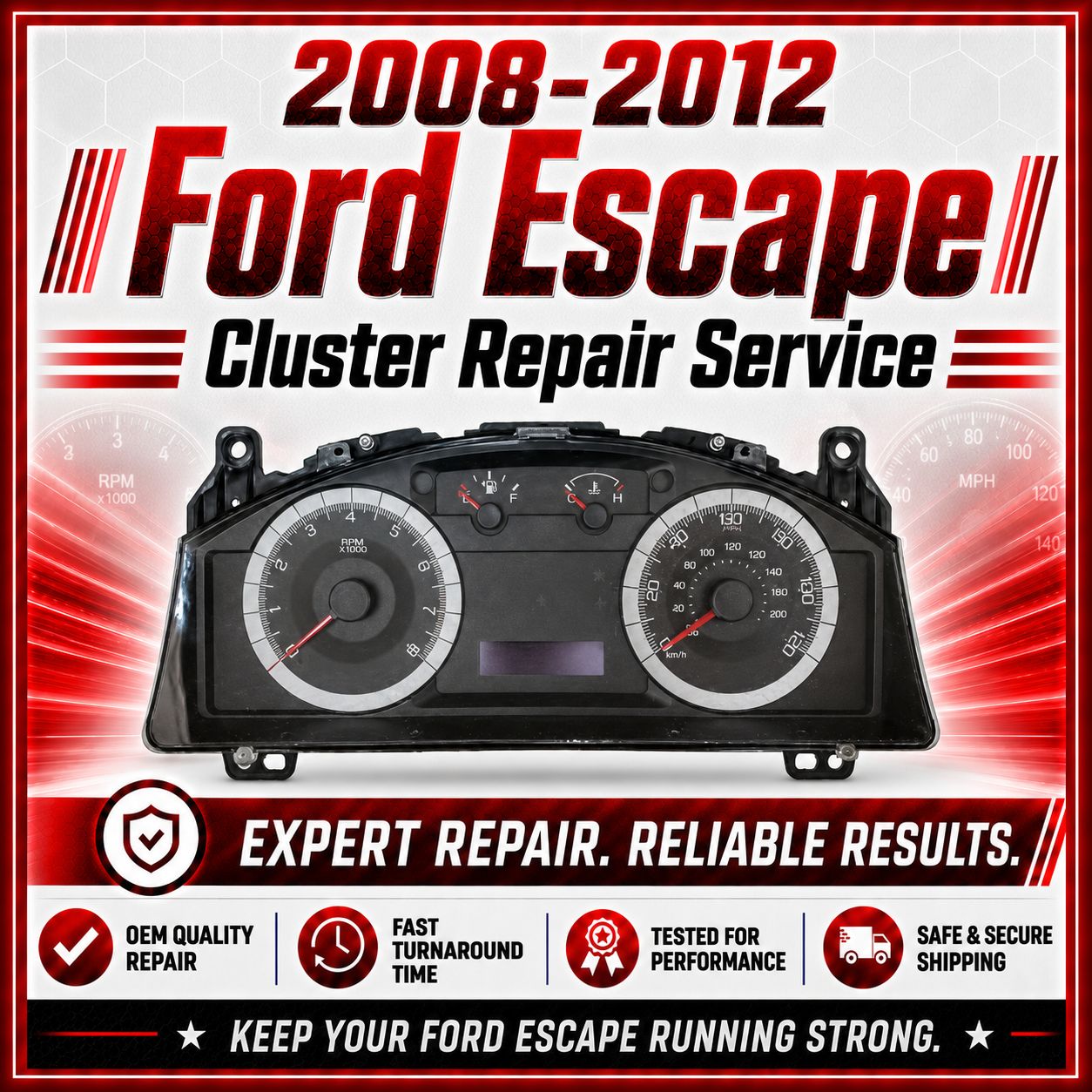 2008-2012 Ford Escape Instrument Cluster Repair