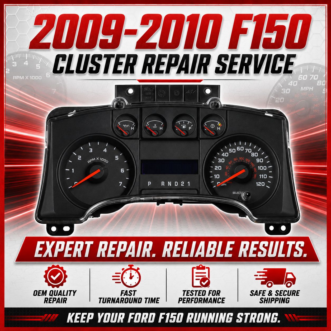 2009-2010 Ford F150 Instrument Cluster Repair